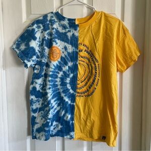 Dutch Bros Coffee Tie Dye Split Positivity Hippie Short Sleeve T-shirt Medium
